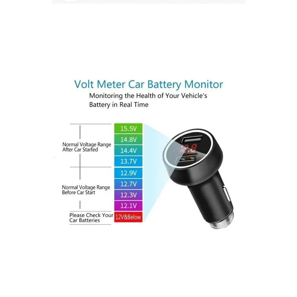 Palumma 24W/4.8A Dual USB Car Charger, 12V to USB Outlet with Cigarette Lighter